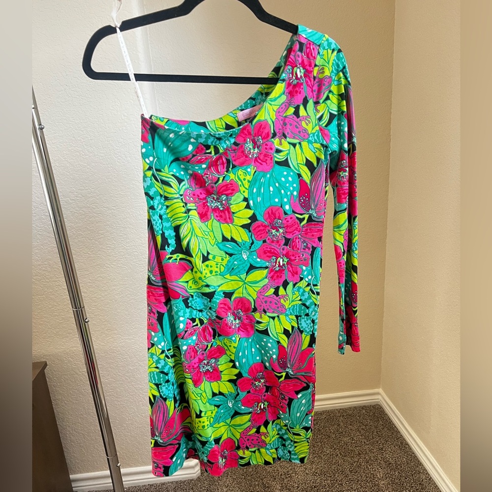 Lilly Pulitzer Whittaker Floral One-Shoulder Dress